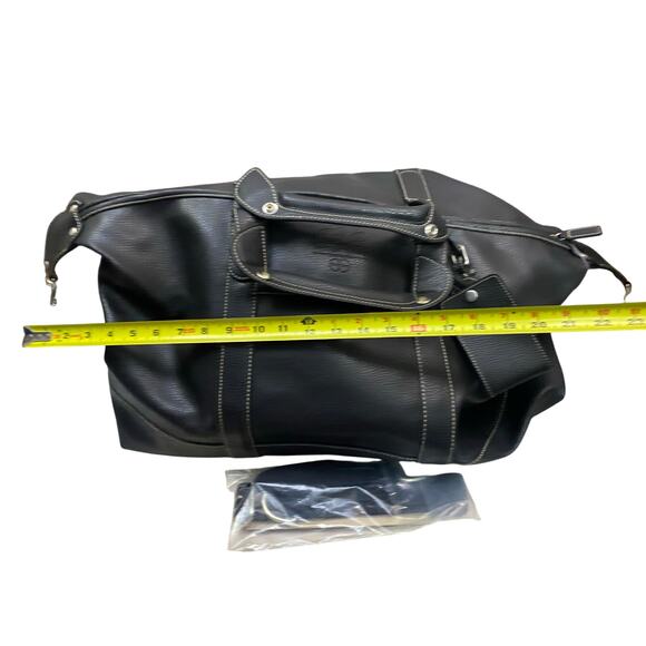 Barrington Black Leather Pebble Duffel Bag Arnold Palmer Invitational Premium - Picture 2 of 12
